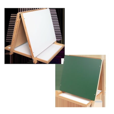 Flipside Table Top Easel Green Chalk/White Markerboard 17305